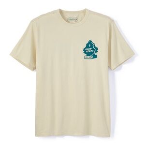 Huckberry Cream Forest Green Surfing Van Beach Nomad Graphic Tee T-Shirt Medium